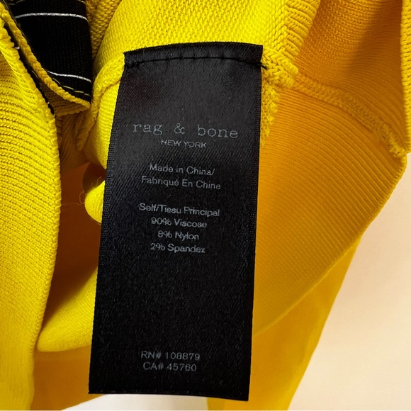 Rag & Bone Women’s Yellow Cardigan Faux Pearl Buttons Sweater Size Medium - Picture 6 of 14